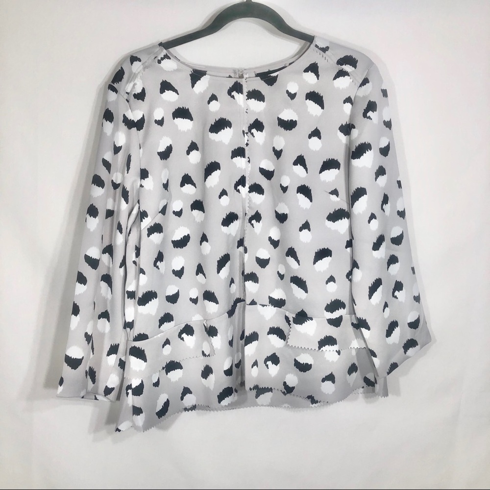 Banana Republic Peplum Grey Blouse- Sz Large